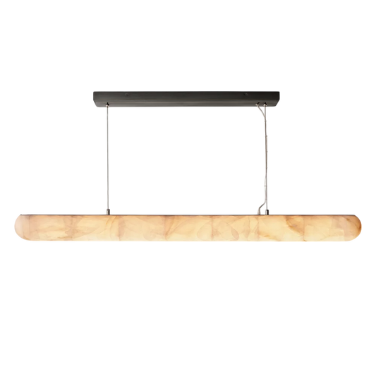 Rivaga Lisse Alabaster Linear Chandelier 60" 80"