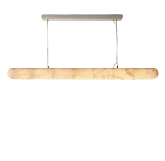 Rivaga Lisse Alabaster Linear Chandelier 60" 80"