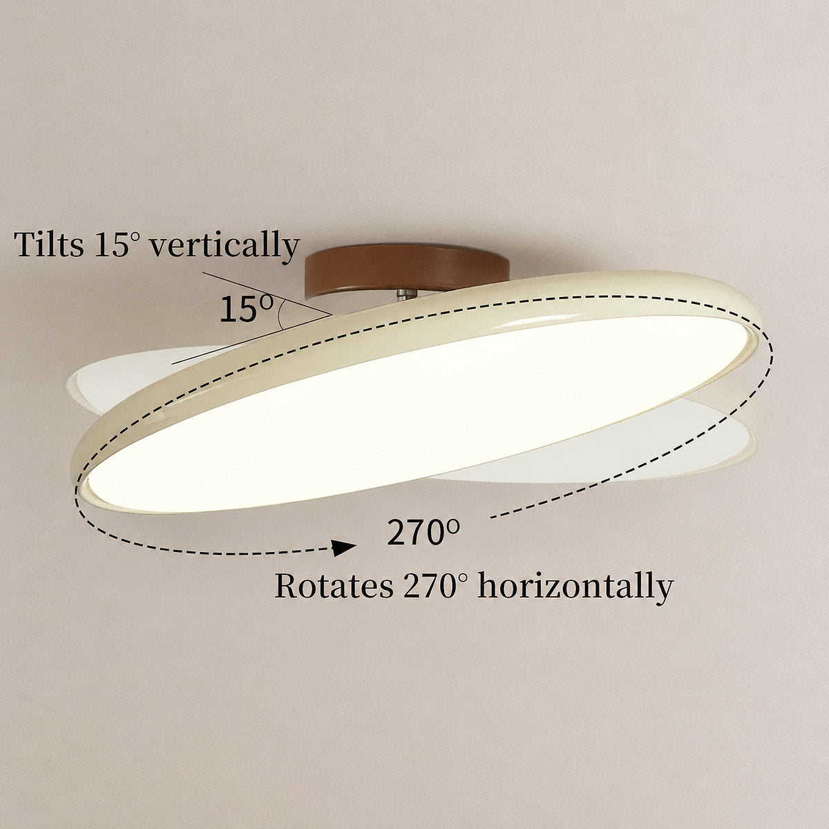 Drift Adjustable Ceiling Light, 11.8~19.7-Inch x H 3.5-Inch, Green, Triac Warm Dimming for Living Room & Bedroom