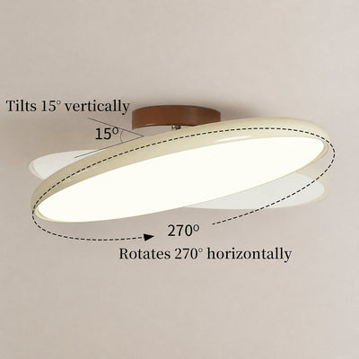 Drift Adjustable Ceiling Light, 11.8~19.7-Inch x H 3.5-Inch, Green, Triac Warm Dimming for Living Room & Bedroom