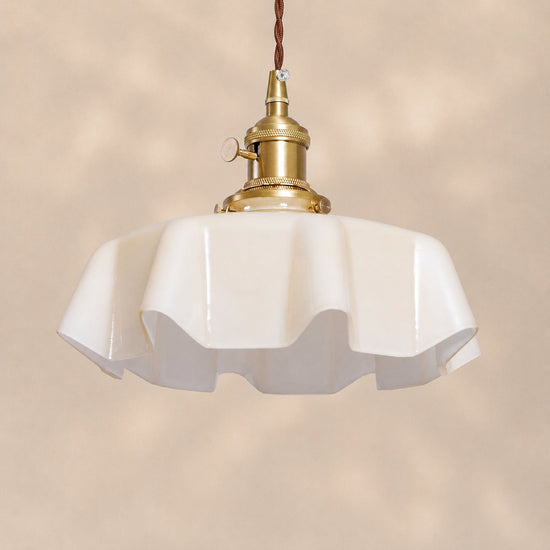 Pleated Glass Pendant Light Collection