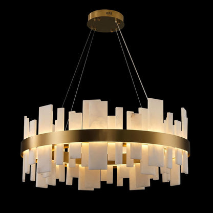 Alabaster Round Chandelier