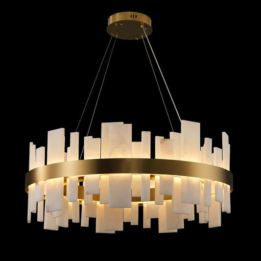 Alabaster Round Chandelier