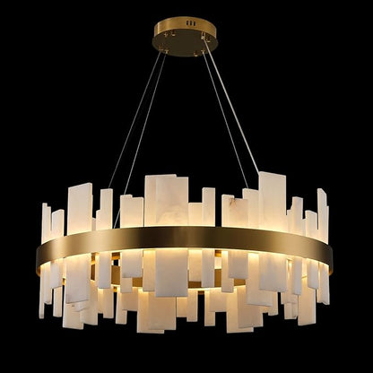 Alabaster Round Chandelier