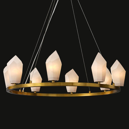 Aibeaury Wagon Wheel Chandelier