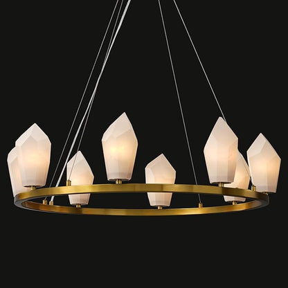 Aibeaury Wagon Wheel Chandelier