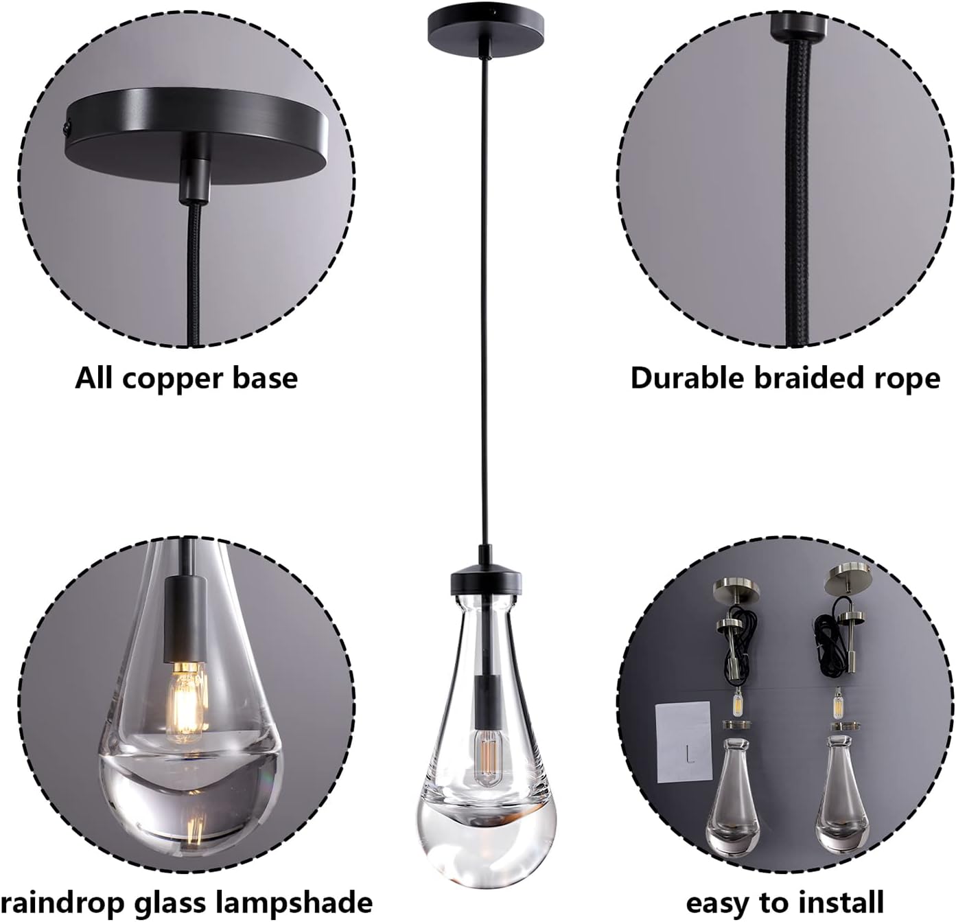 Modern Raindrop Pendant Light