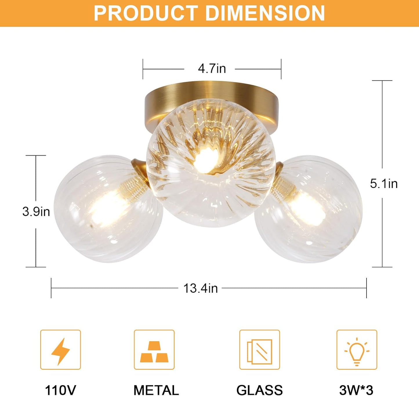 Bubble Ball Swirl Glass Ceiling Pendant Light
