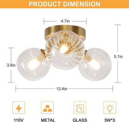 Bubble Ball Swirl Glass Ceiling Pendant Light