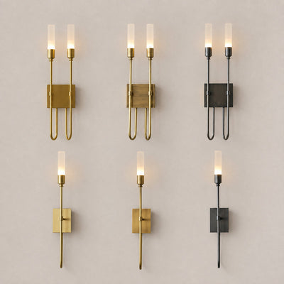 Double Arrow Wall Lamp, 3.9~5.5-Inch x H 23.6-Inch, Antique Brass (brass) for Living Room