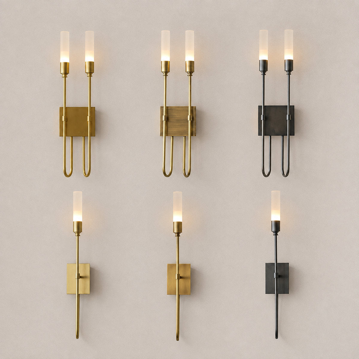 Double Arrow Wall Lamp, 3.9~5.5-Inch x H 23.6-Inch, Antique Brass (brass) for Living Room