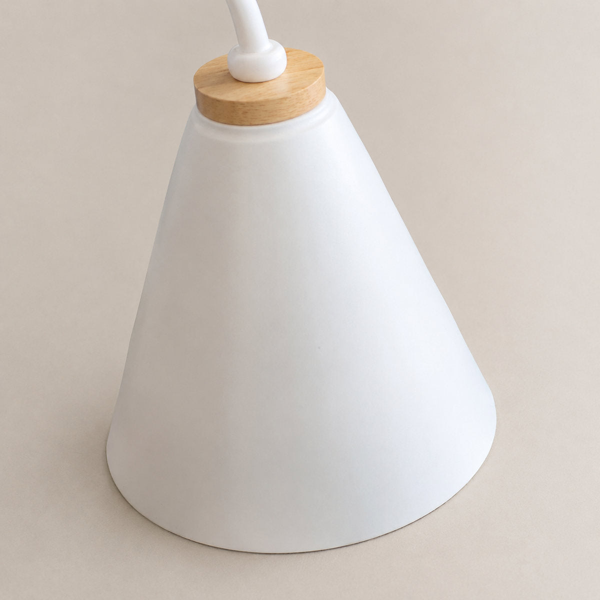 Kona Nordic Wall Lamp, 5.9-Inch x H 9.4-Inch, Wooden ＆ White for Living Room