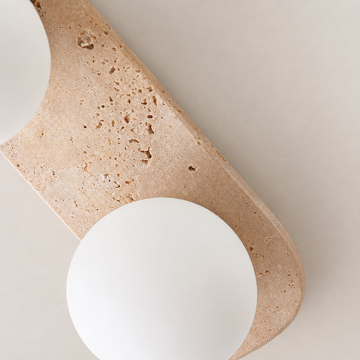 Elysian Travertine Wall Lamp, 3.9-Inch x H 7.1~18.9-Inch, Yellow Travertine & White for Living Room & Dining Room
