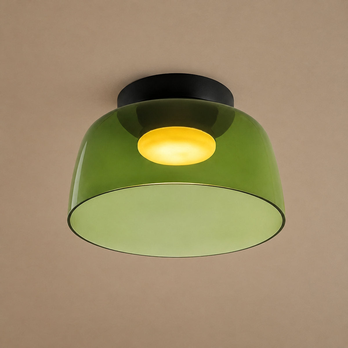 Tricolordeer Layered Tinted Glass Disc Ceiling Light