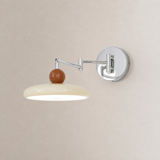 Lola Swing Arm Wall Lamp, 7.9-Inch x H 4.7-Inch, Green, Warm Light for Bedroom & Living Room