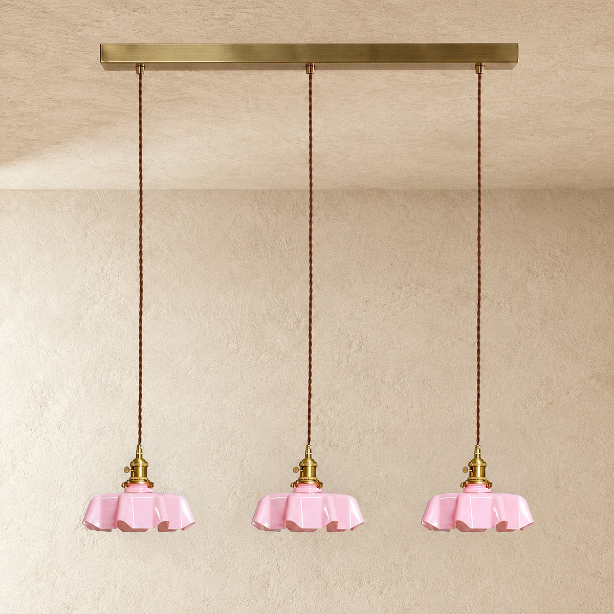 Pleated Glass Pendant Light Collection