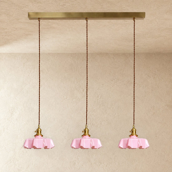 Pleated Glass Pendant Light Collection