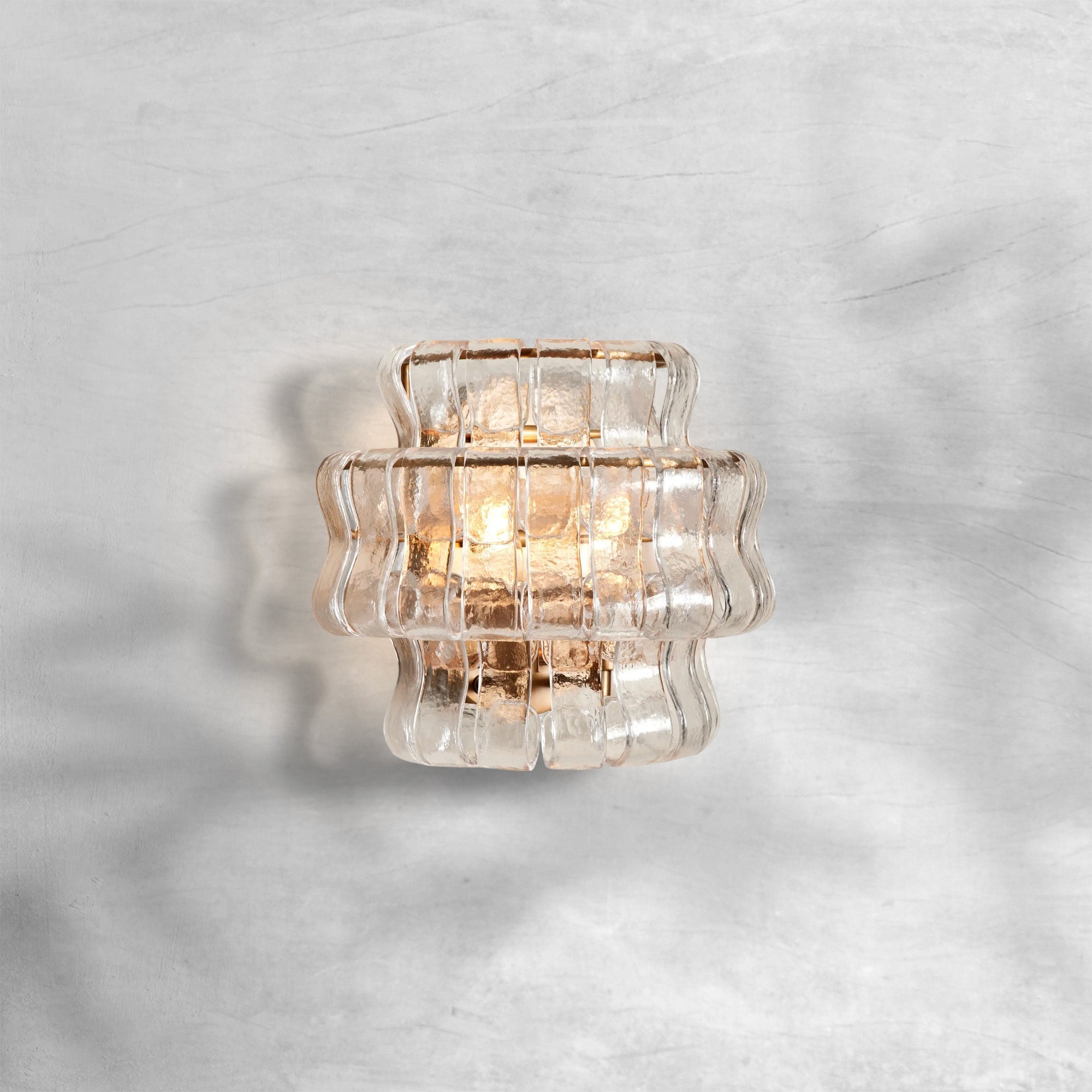 Luster Gaze Lumina Sculpted Glass Wall Sconce - Background Shot