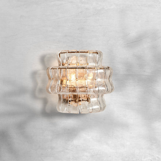 Luster Gaze Lumina Sculpted Glass Wall Sconce - Background Shot