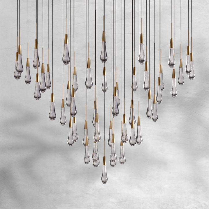Soltaire Raindrop Round Chandelier 58"W