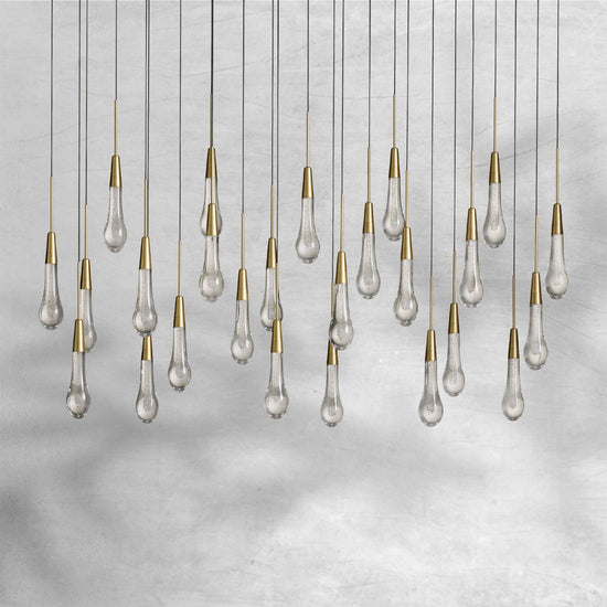 Raindrop Soltaire Linear Chandelier