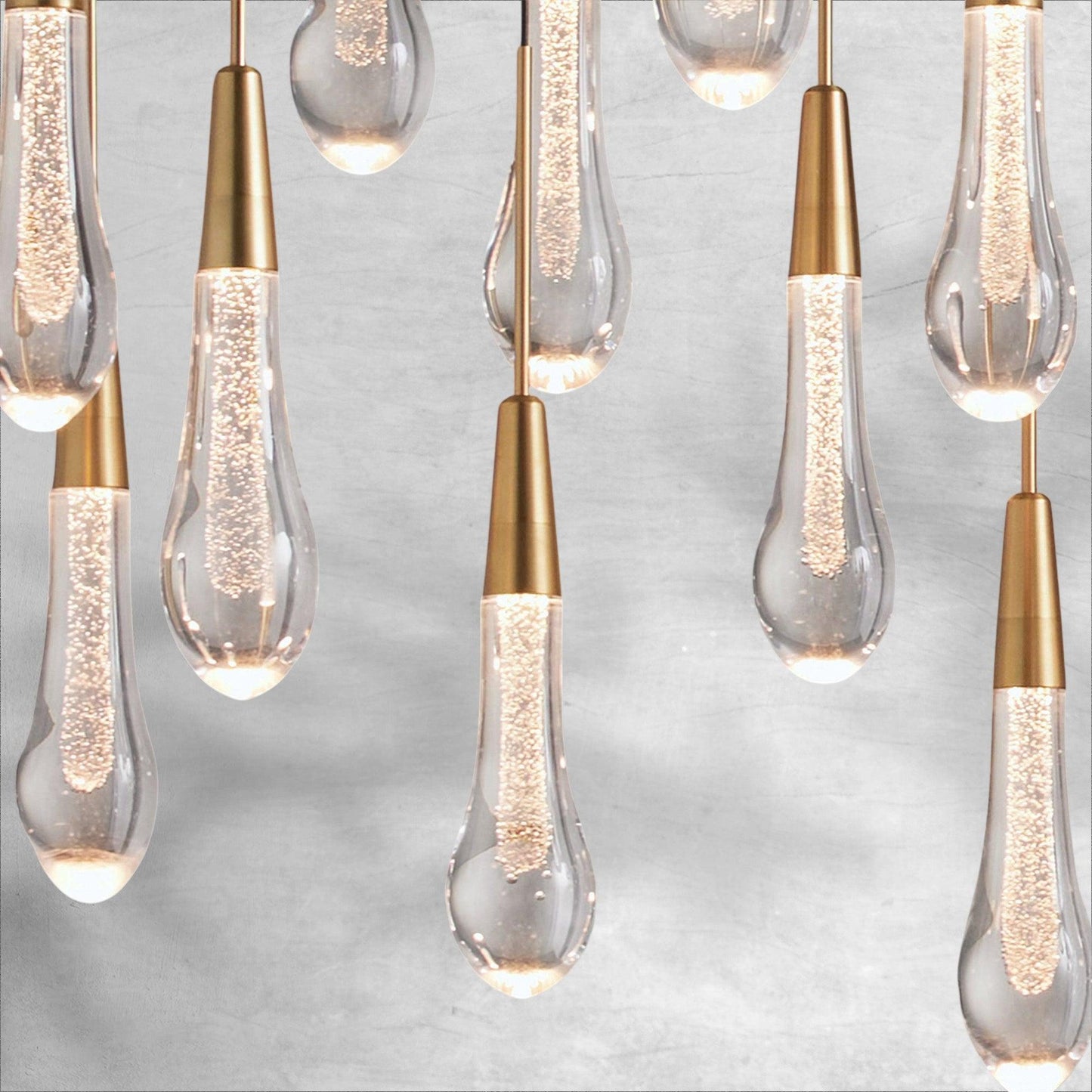 Raindrop Soltaire Linear Chandelier