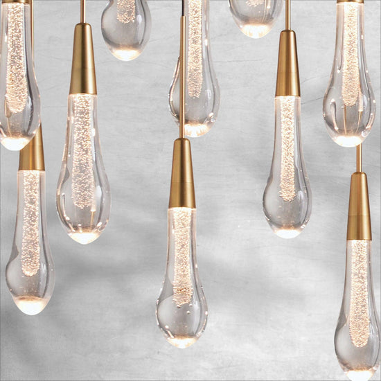 Raindrop Soltaire Linear Chandelier