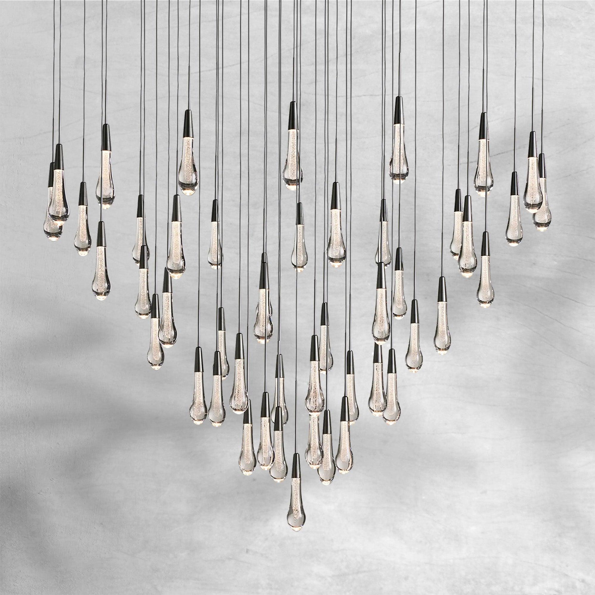 Soltaire Raindrop Round Chandelier 58"W