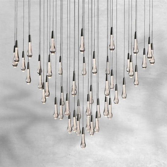 Soltaire Raindrop Round Chandelier 58"W