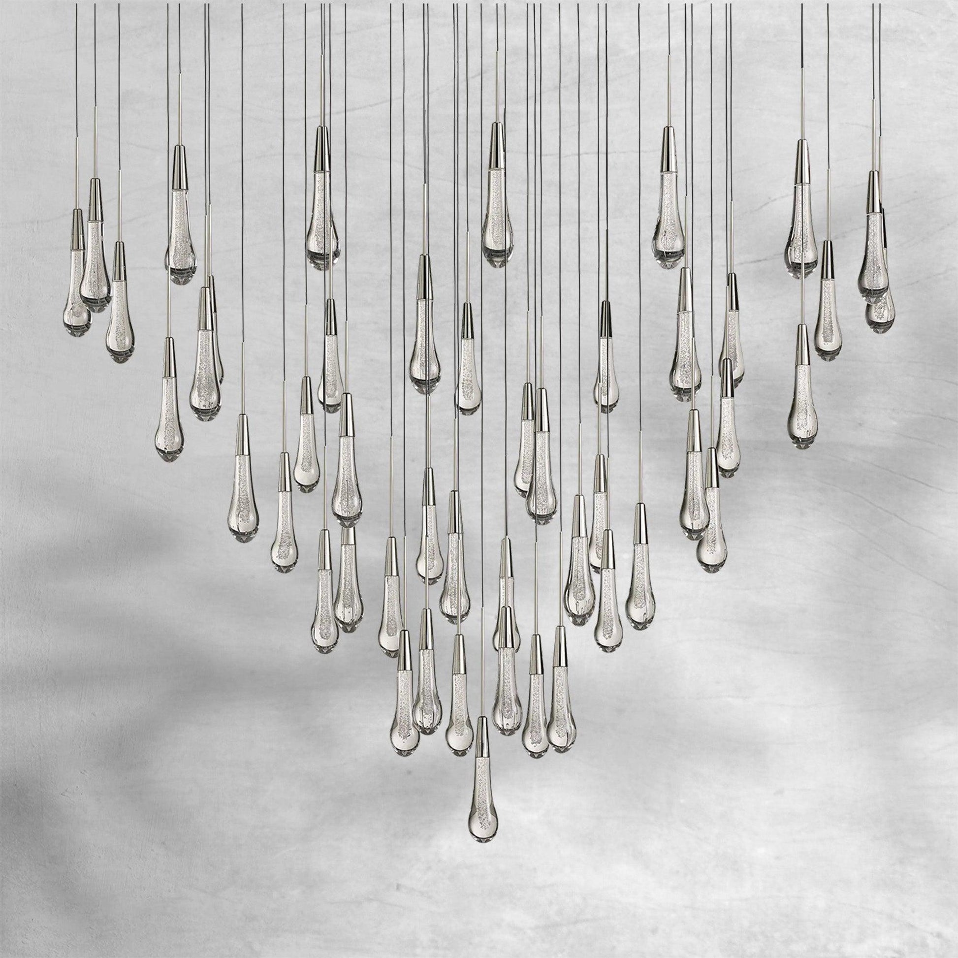 Soltaire Raindrop Round Chandelier 58"W