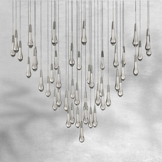 Soltaire Raindrop Round Chandelier 58"W