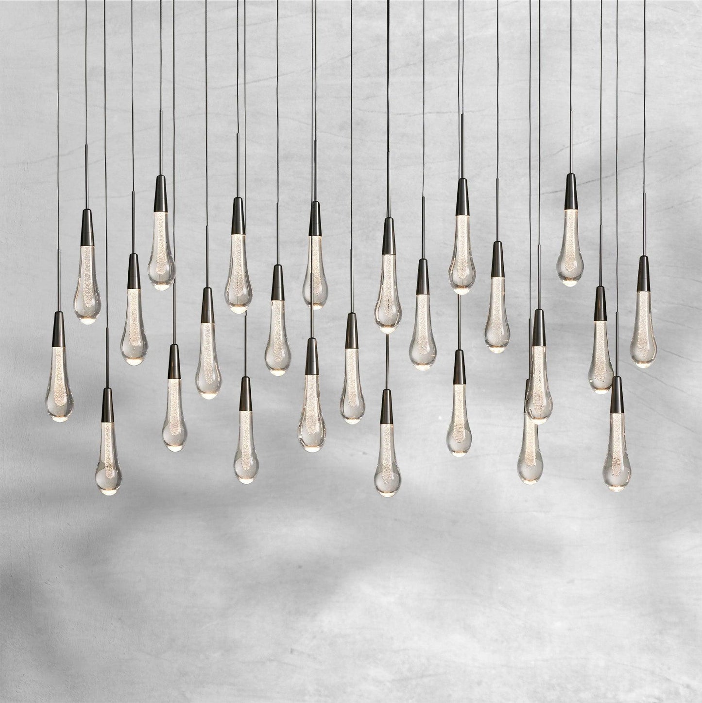 Raindrop Soltaire Linear Chandelier