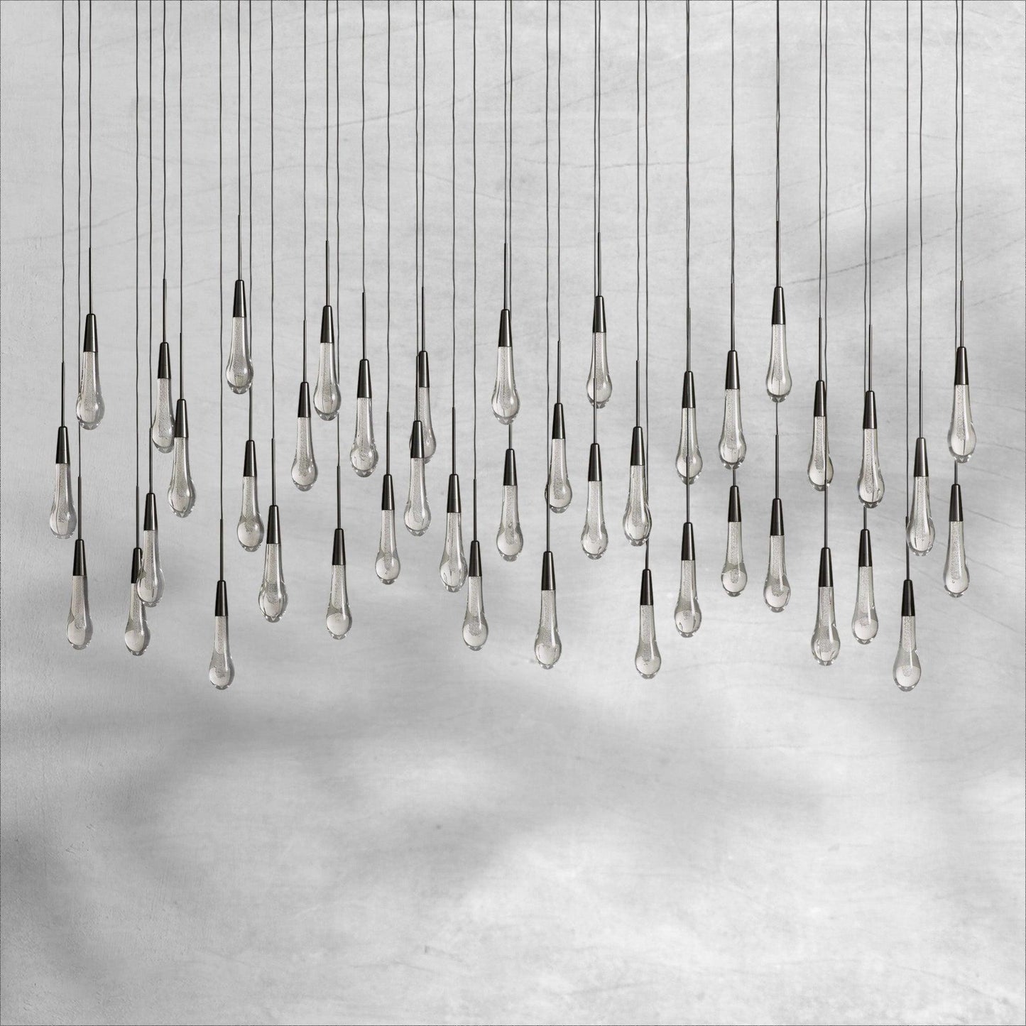 Raindrop Soltaire Linear Chandelier