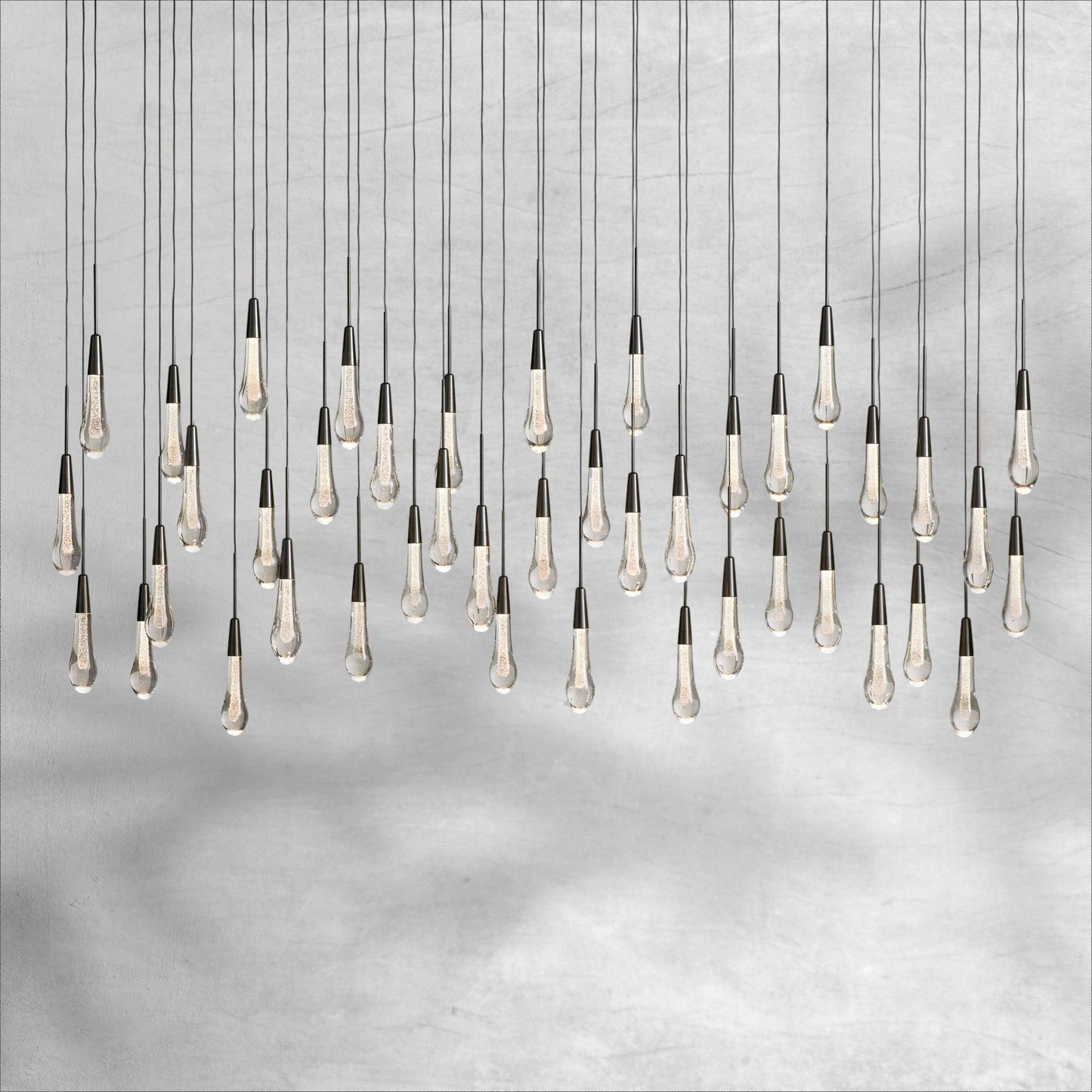 Raindrop Soltaire Linear Chandelier