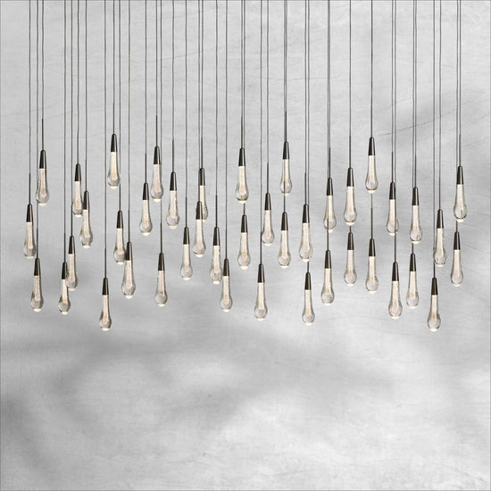 Raindrop Soltaire Linear Chandelier