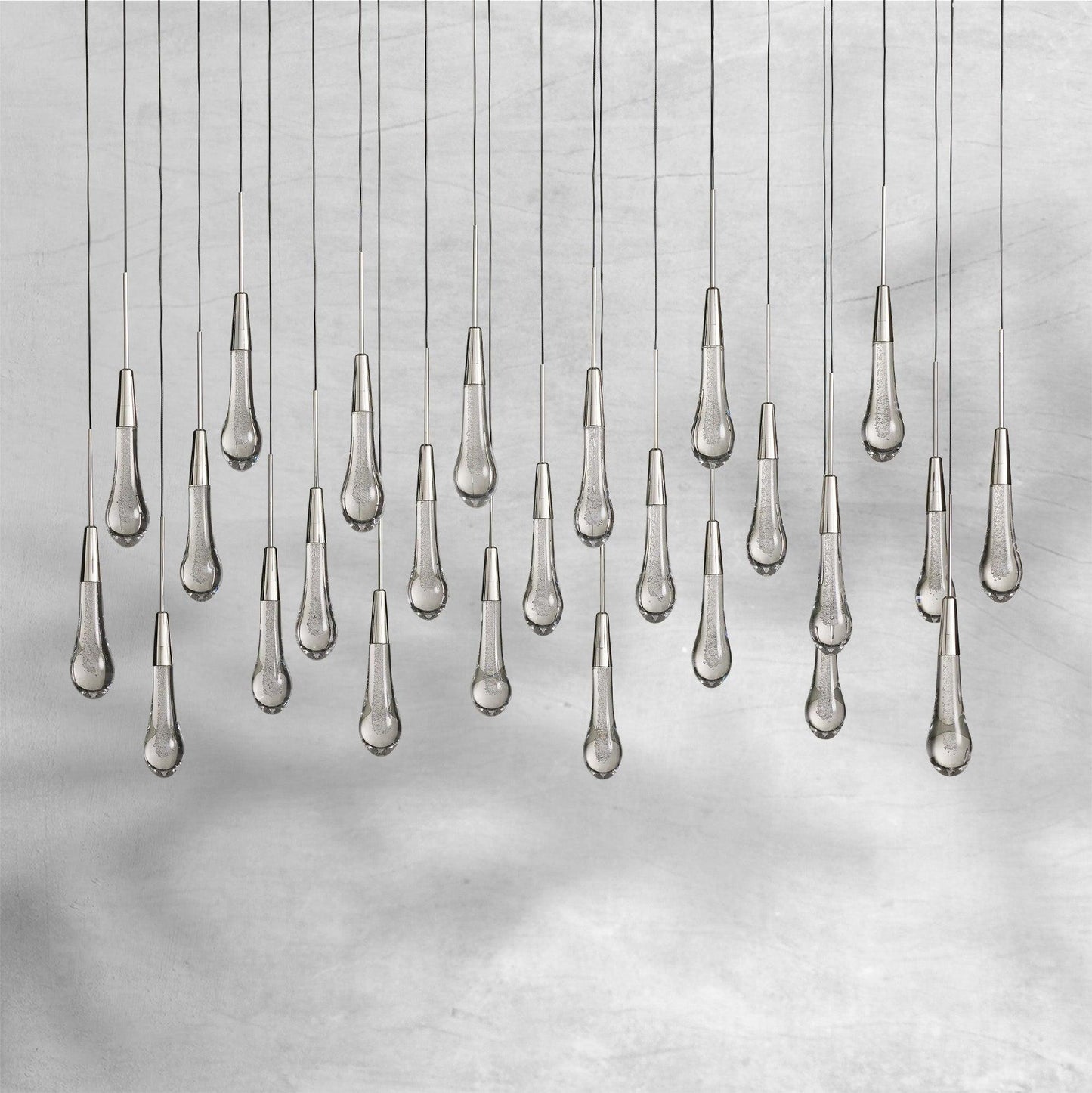 Raindrop Soltaire Linear Chandelier