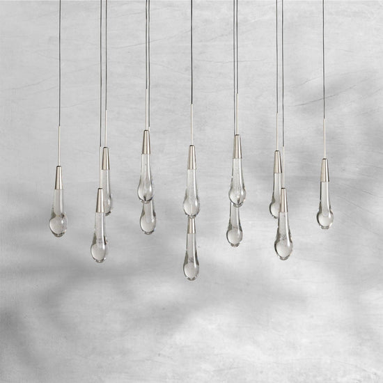 Raindrop Soltaire Linear Chandelier