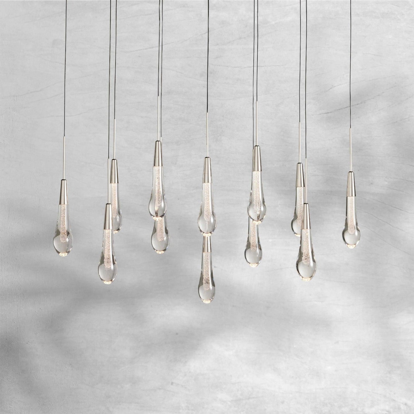Raindrop Soltaire Linear Chandelier