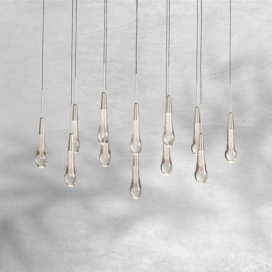 Raindrop Soltaire Linear Chandelier