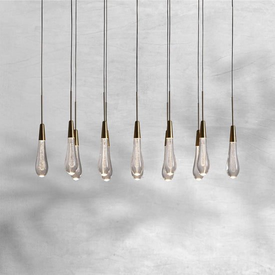 Raindrop Soltaire Linear Chandelier