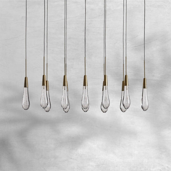 Raindrop Soltaire Linear Chandelier