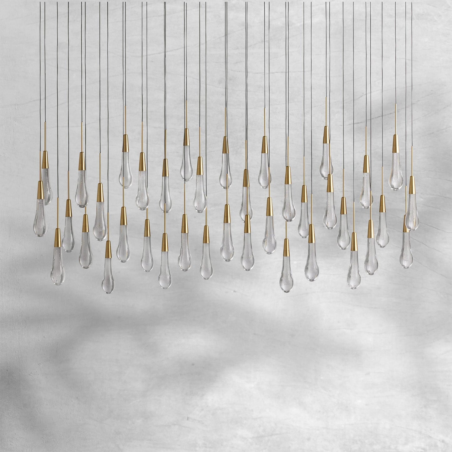 Raindrop Soltaire Linear Chandelier
