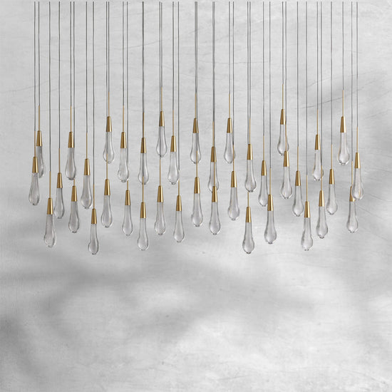 Raindrop Soltaire Linear Chandelier