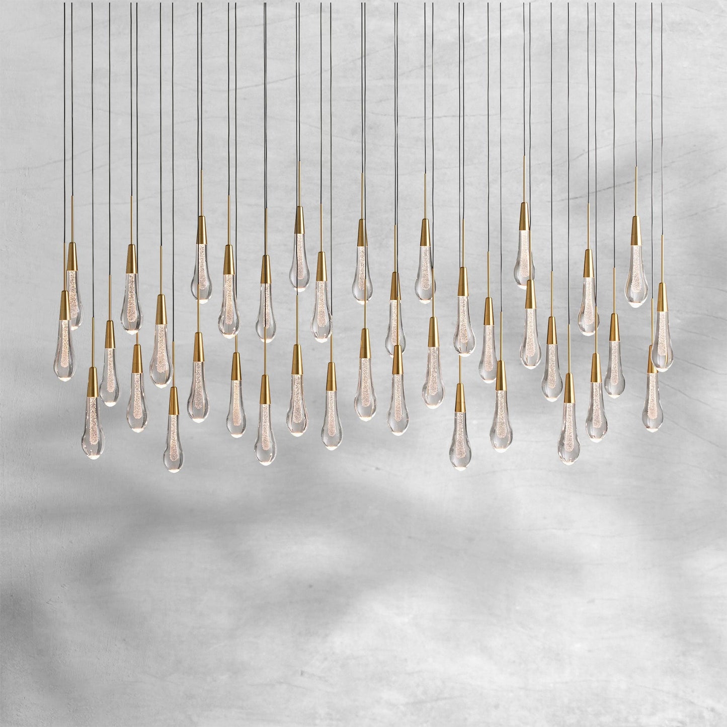 Raindrop Soltaire Linear Chandelier