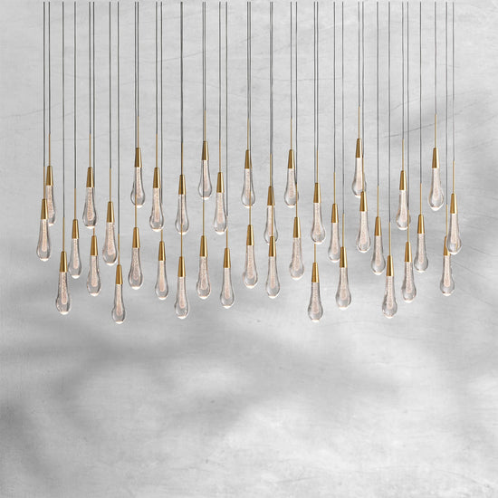 Raindrop Soltaire Linear Chandelier