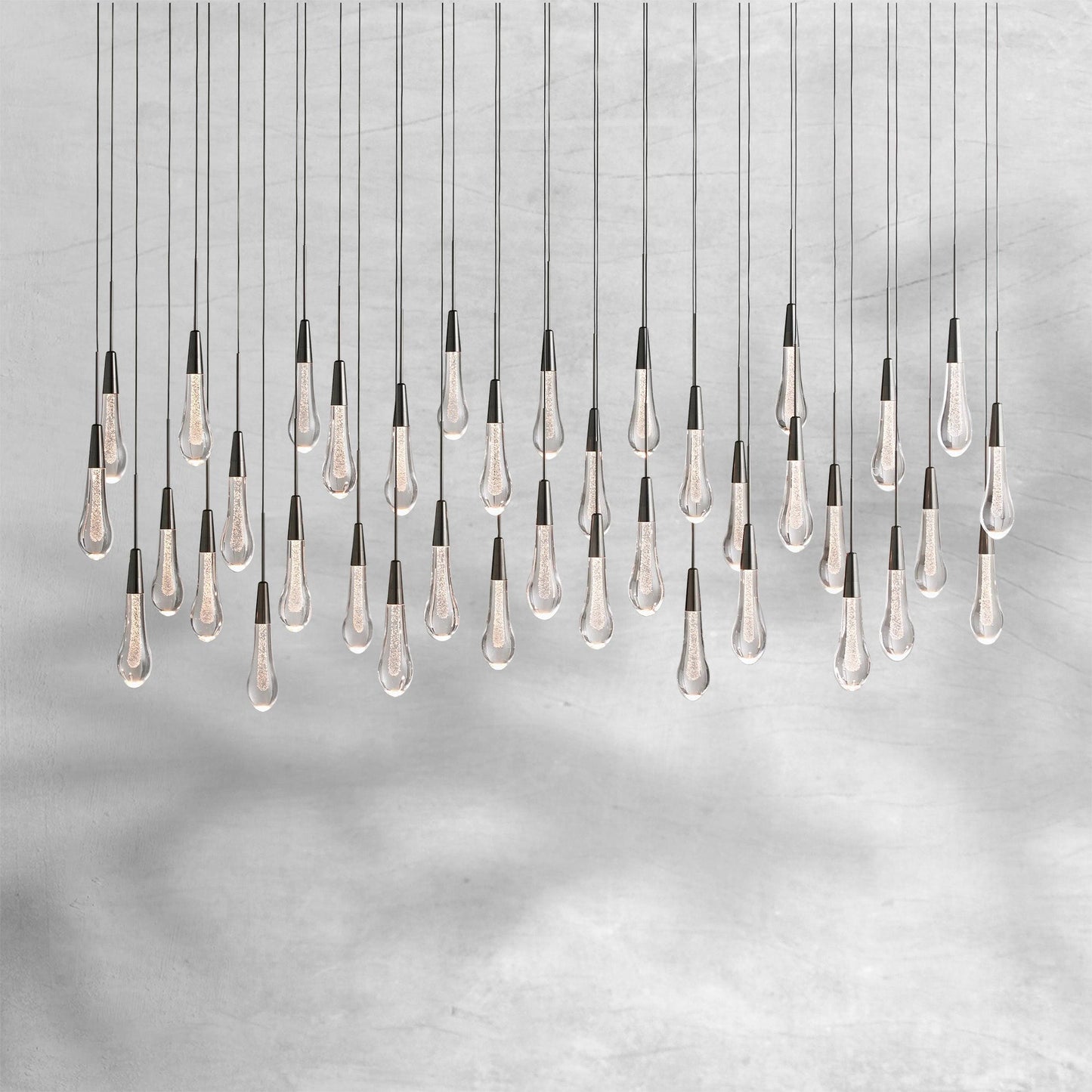 Raindrop Soltaire Linear Chandelier