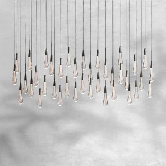 Raindrop Soltaire Linear Chandelier