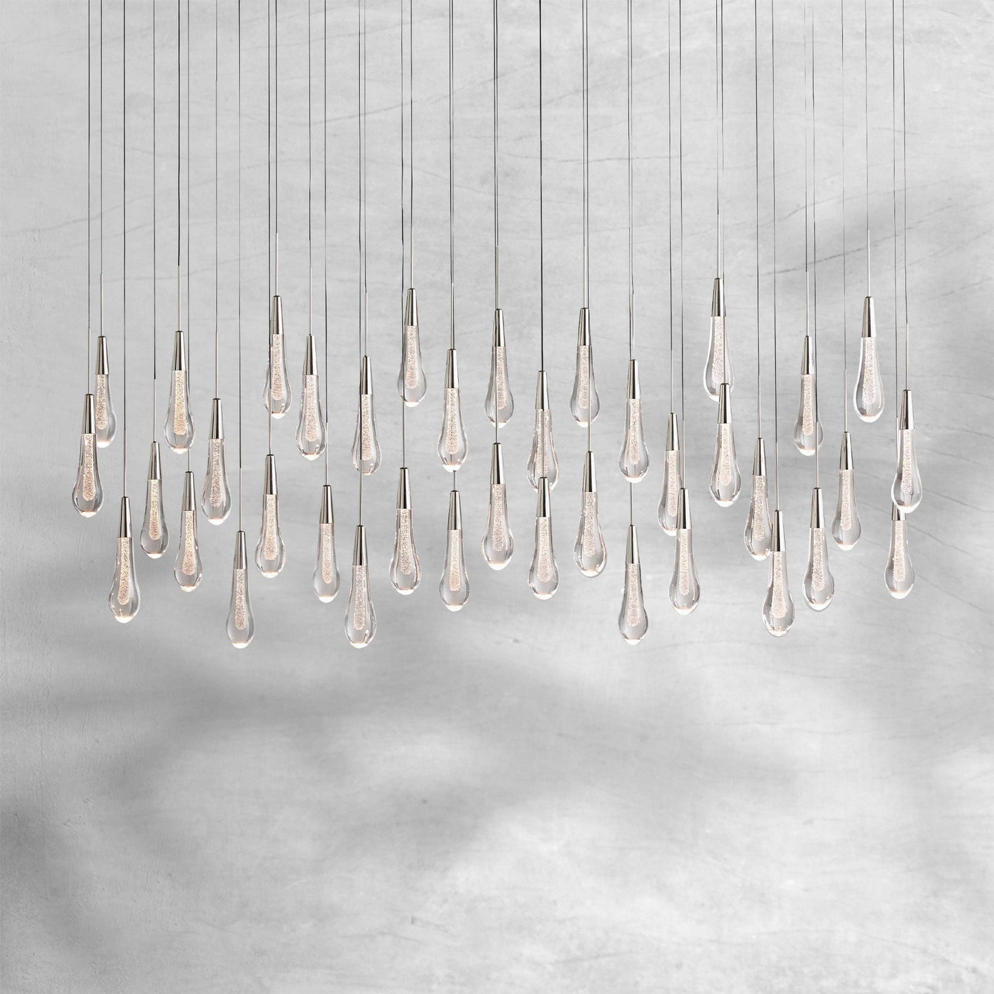 Raindrop Soltaire Linear Chandelier