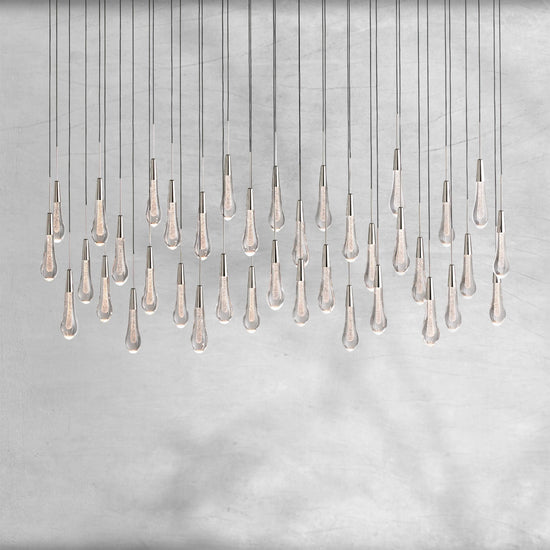 Raindrop Soltaire Linear Chandelier
