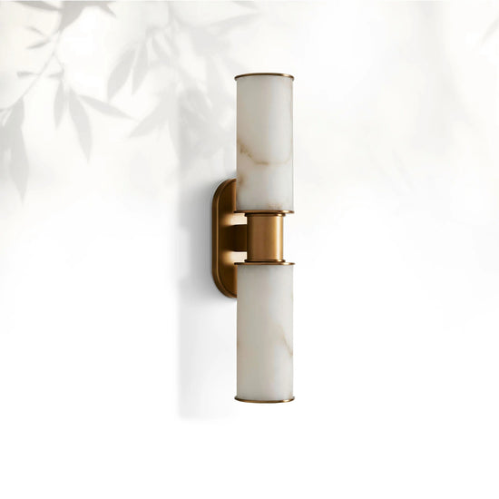 Horlin Alabaster 2-Light Wall Sconce